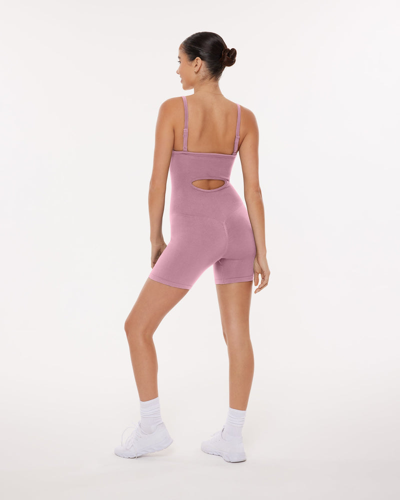 Seamless Low-Impact Butt Lifting 5" Adjustable Cami Romper