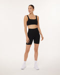 Seamless Ribbed Sculpting High-Waisted 6" Biker Shorts