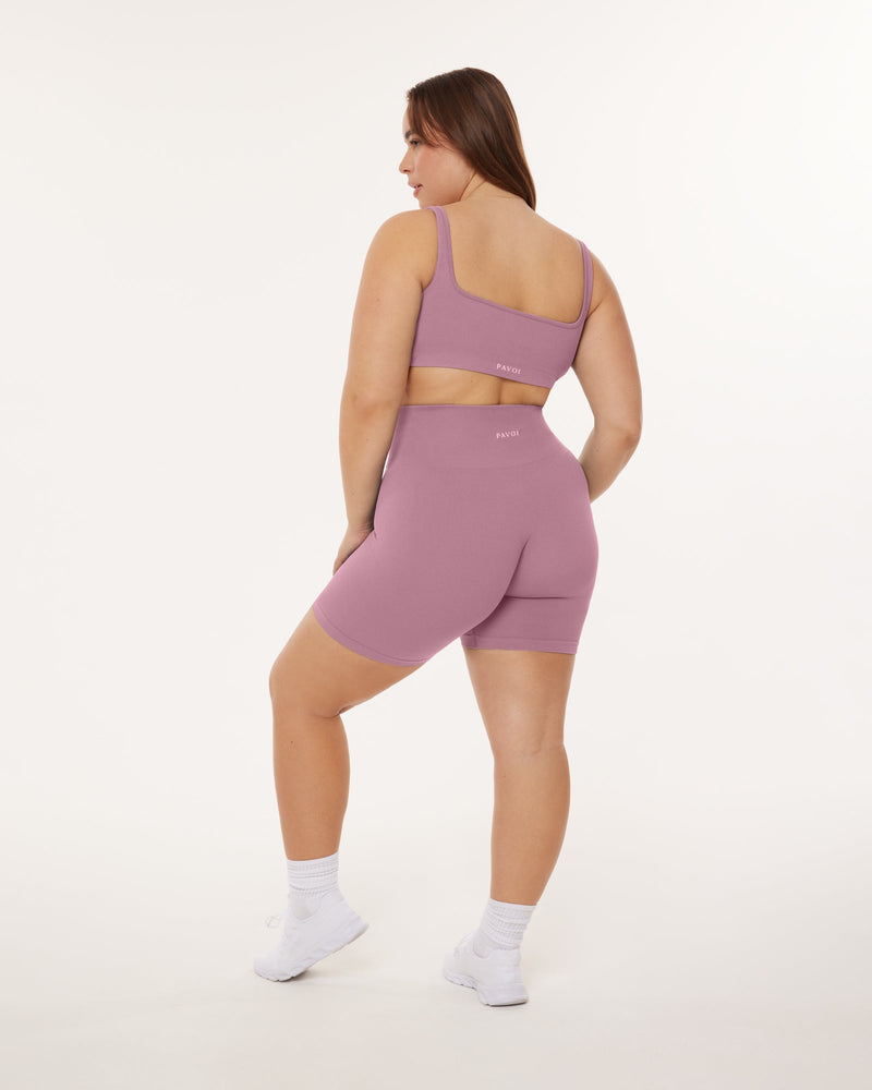 Seamless Ribbed Sculpting High-Waisted 6" Biker Shorts