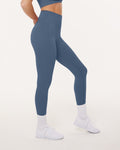 Seamless Ribbed Full-Length High-Waisted Leggings