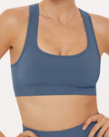 Seamless Medium-Support Padded Racerback Sports Bra