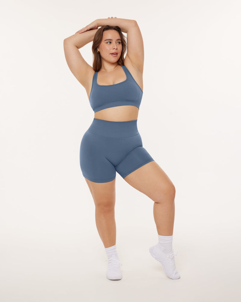 Seamless High-Waisted 4.5" Butt Lifting Biker Shorts