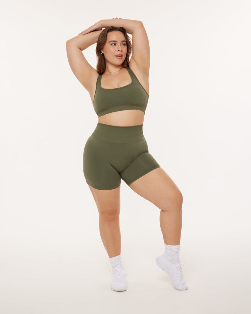 Seamless High-Waisted 4.5" Butt Lifting Biker Shorts