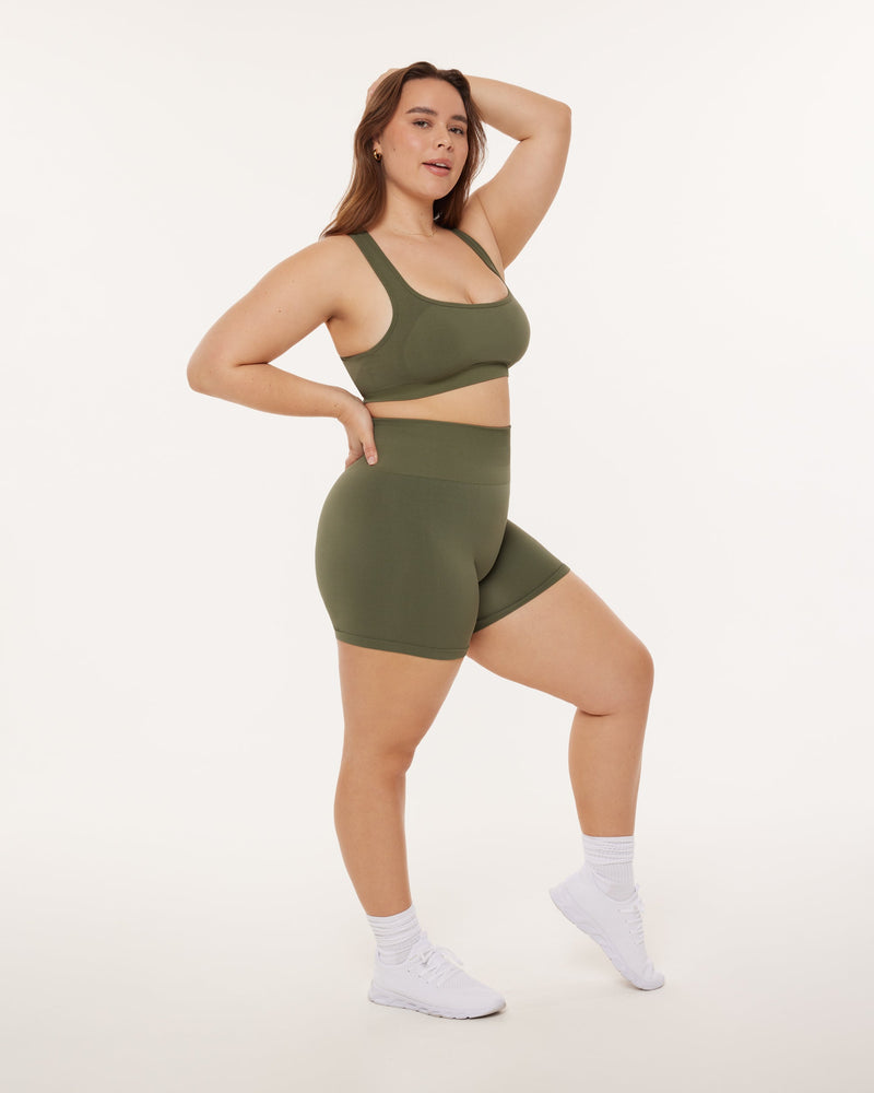 Seamless High-Waisted 4.5" Butt Lifting Biker Shorts