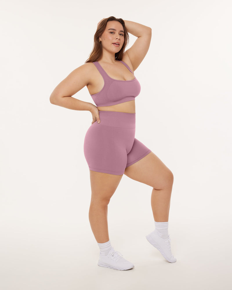 Seamless High-Waisted 4.5" Butt Lifting Biker Shorts