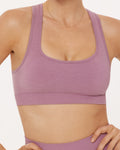 Seamless Medium-Support Padded Racerback Sports Bra