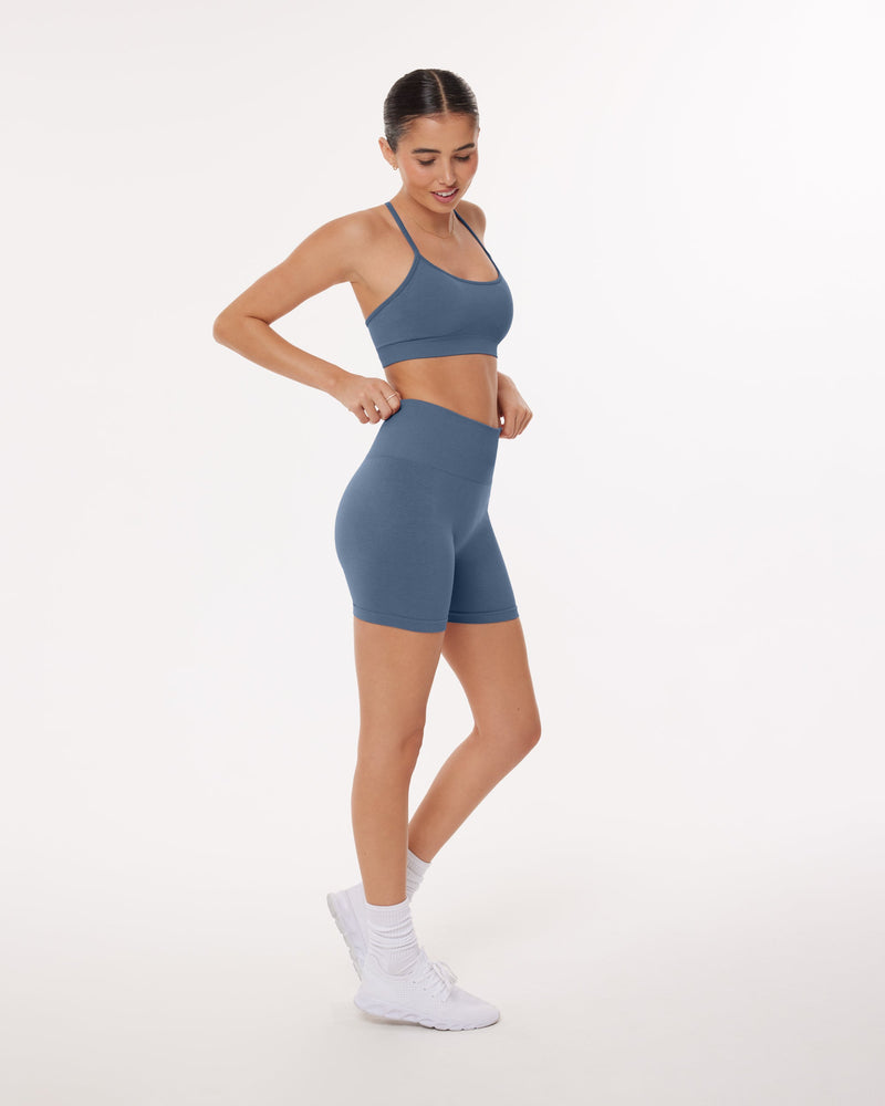 Seamless Padded Sports Bra with Convertible Cami Straps