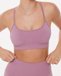 Seamless Padded Sports Bra with Convertible Cami Straps