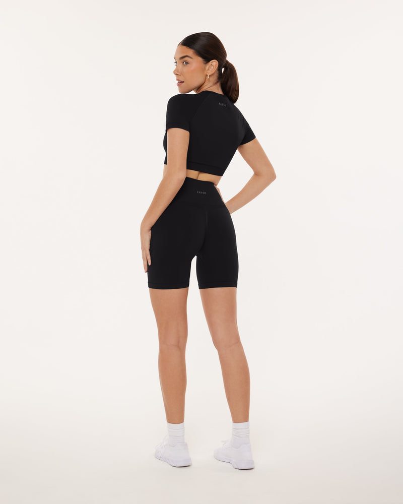 Seamless High-Support Short Sleeve Workout Crop Top