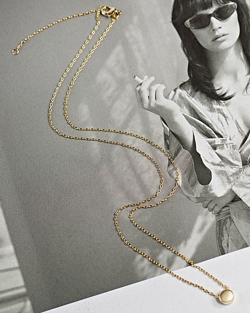 Vermeil Disc Necklace