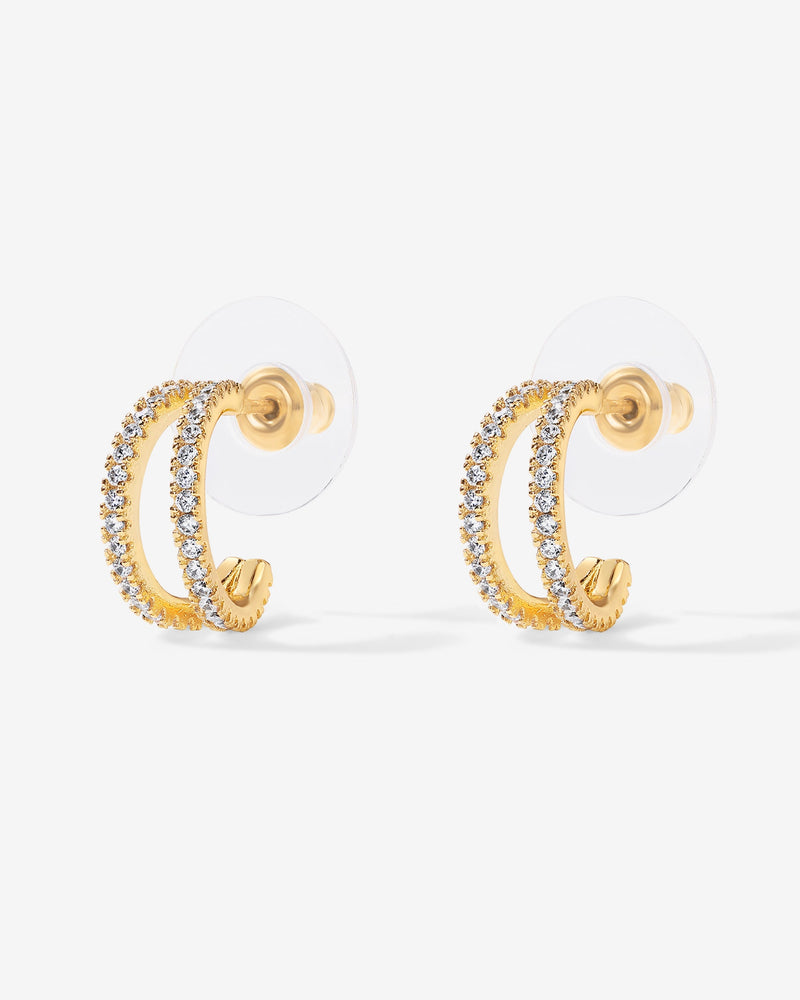 Vermeil Double Trouble Hoops