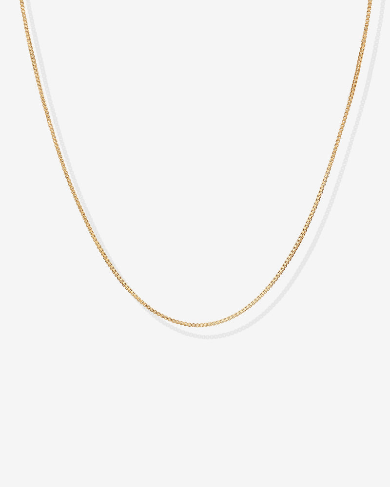 Vermeil Box Chain Adjustable Necklace