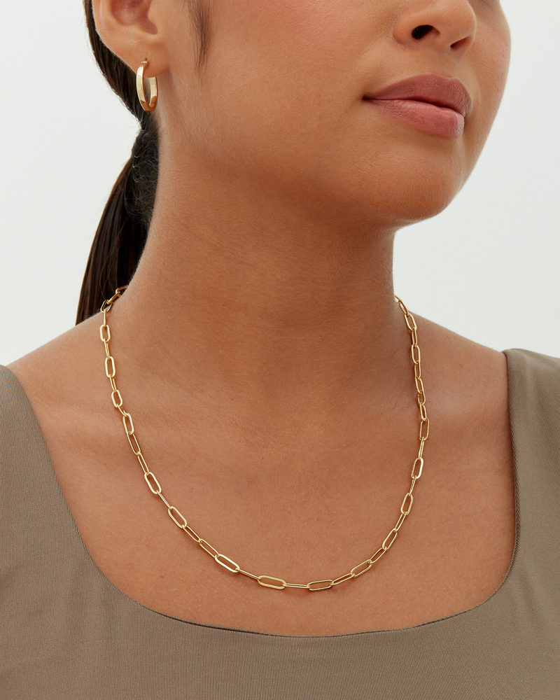 Vermeil Paperclip Chain Necklace