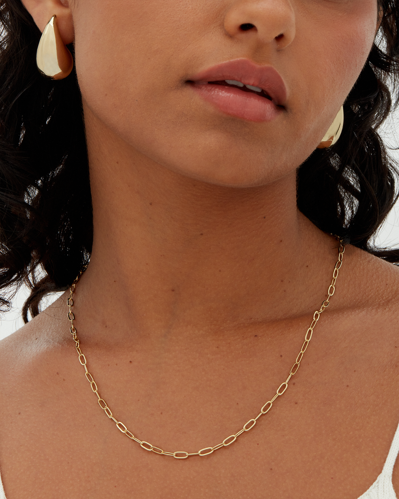 Vermeil Paperclip Chain Necklace