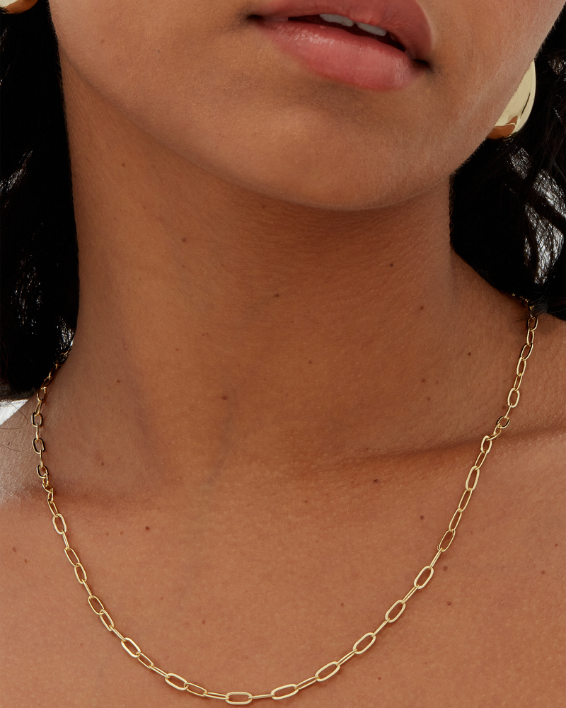 Vermeil Paperclip Chain Necklace