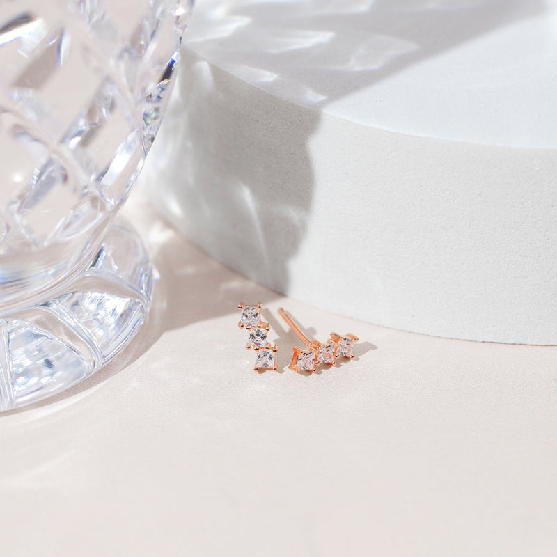 PAVOI - Bar Princess Cut Studs