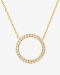 Vermeil Open Circle Pendant Necklace