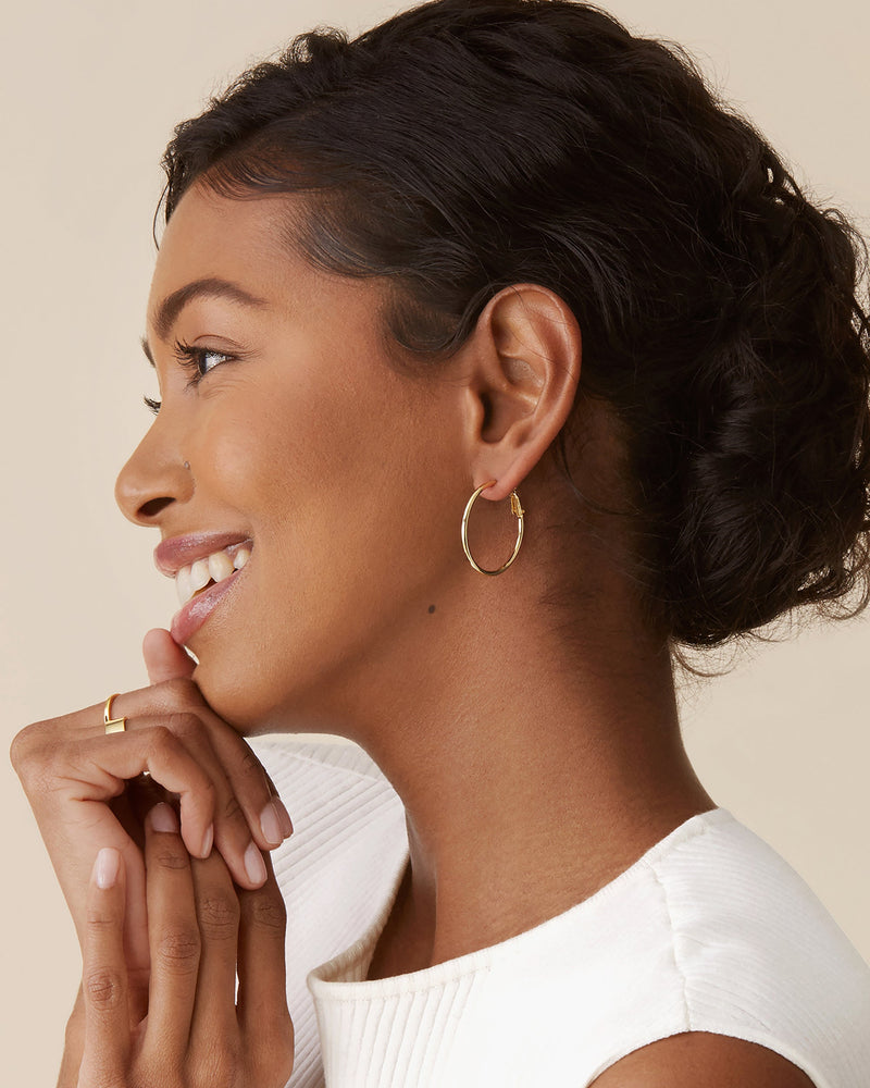 PAVOI - Clasp Back Thin Hoops