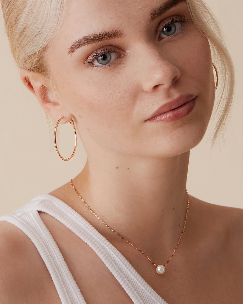 PAVOI - Clasp Back Thin Hoops