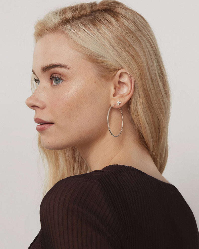 PAVOI - Clasp Back Thin Hoops