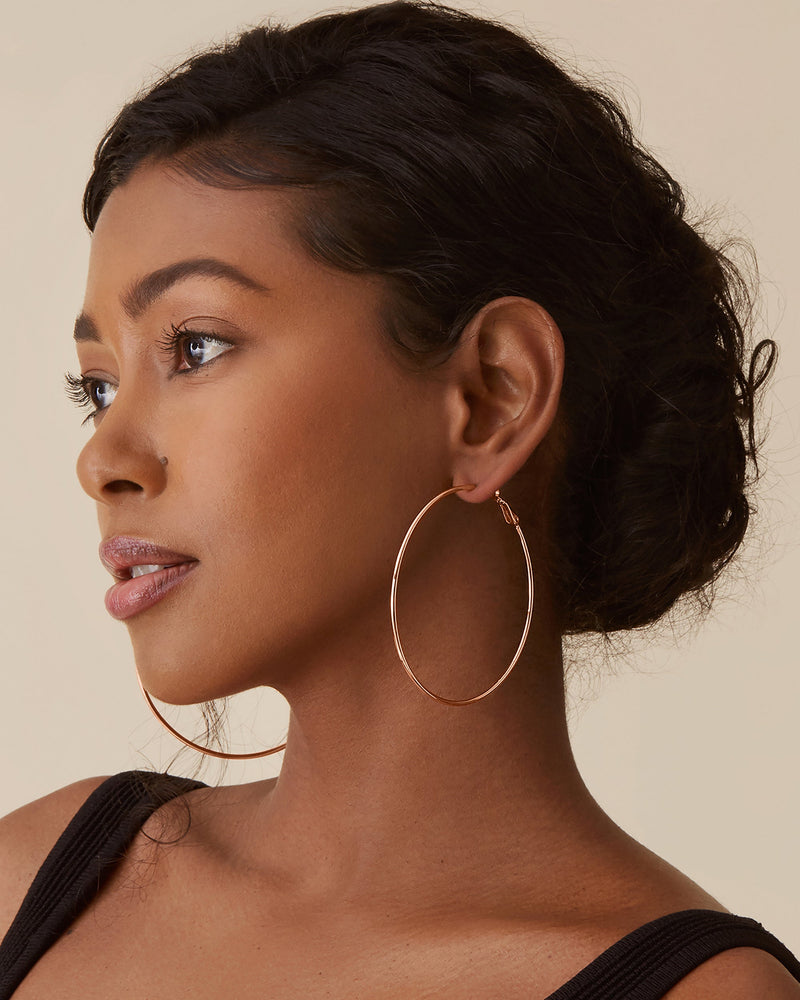 PAVOI - Clasp Back Thin Hoops