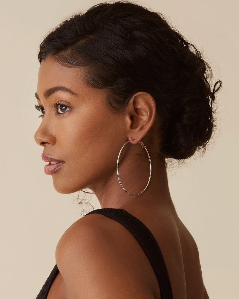 PAVOI - Clasp Back Thin Hoops