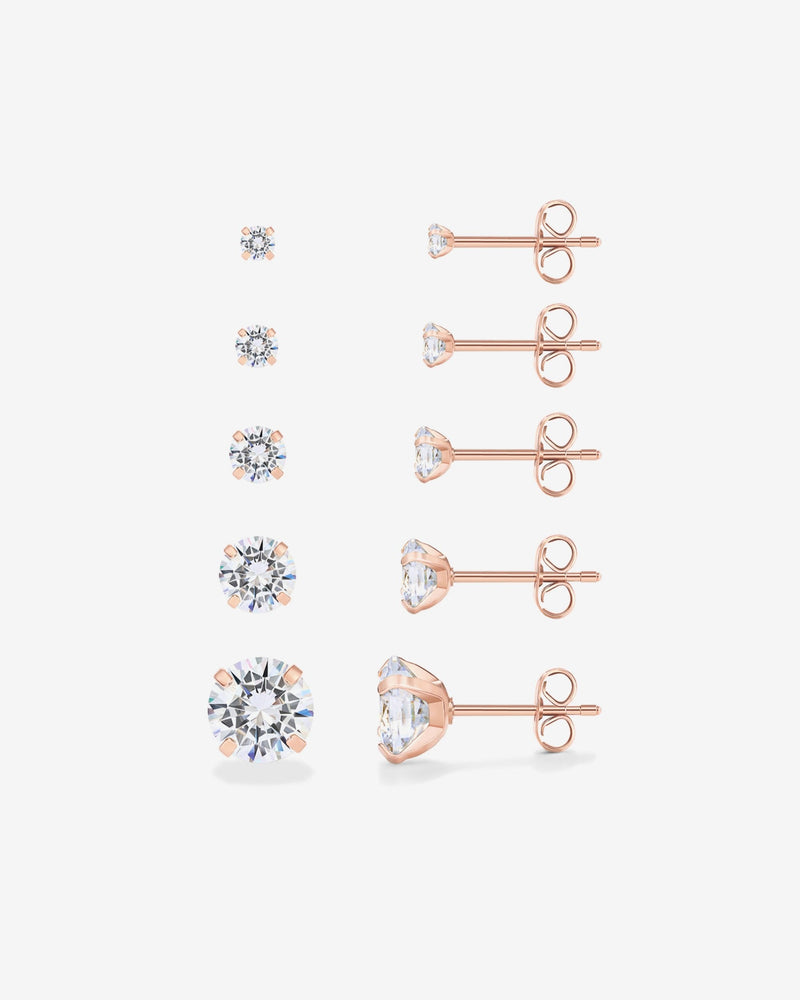 PAVOI - 5 Pairs Stud Earring