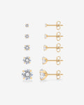 PAVOI - 5 Pairs Stud Earring