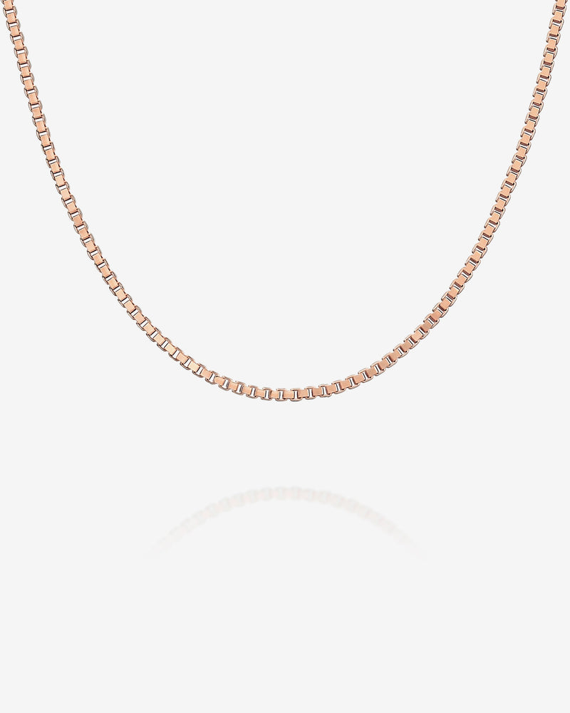 Stackable Medium Thick Square Box Chain Necklace