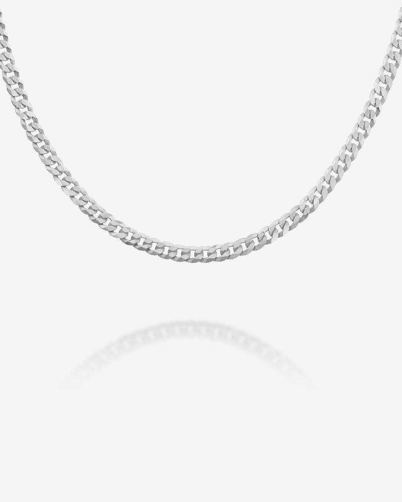 Thin Super Flat Curb Link Chain Necklace