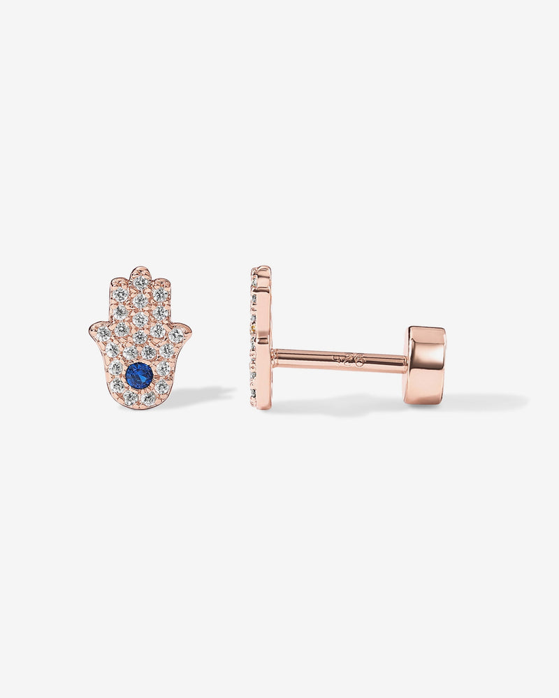 Tiny Hamsa Screw Back Stud