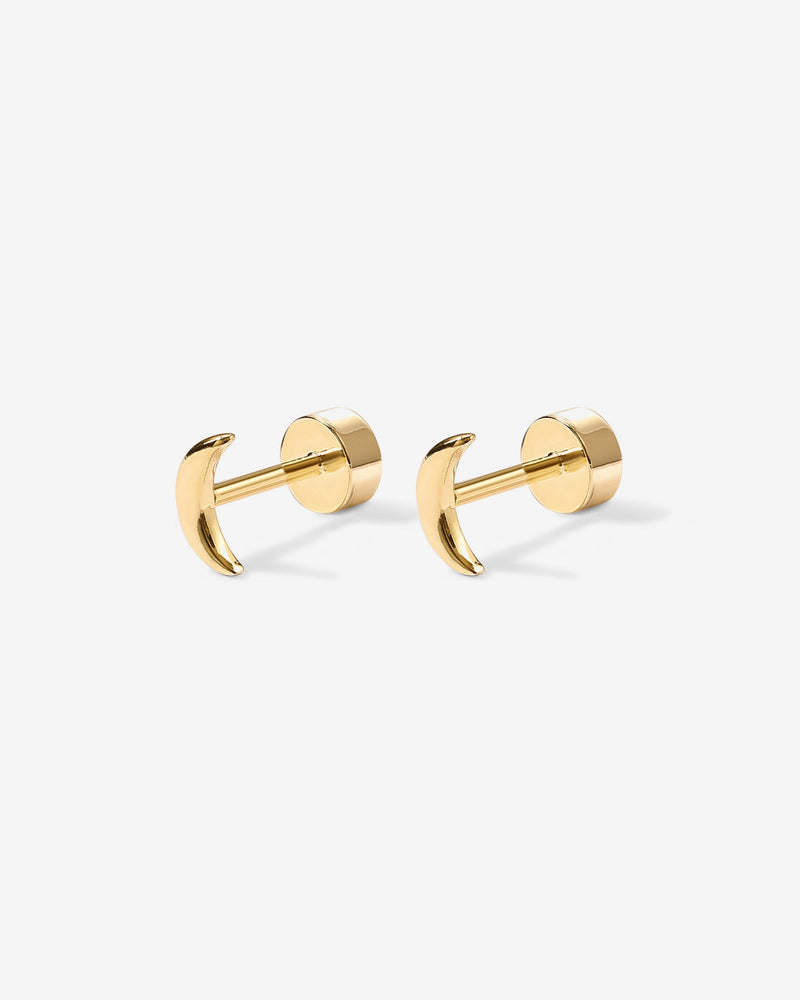 Tiny Moon Screw Back Studs