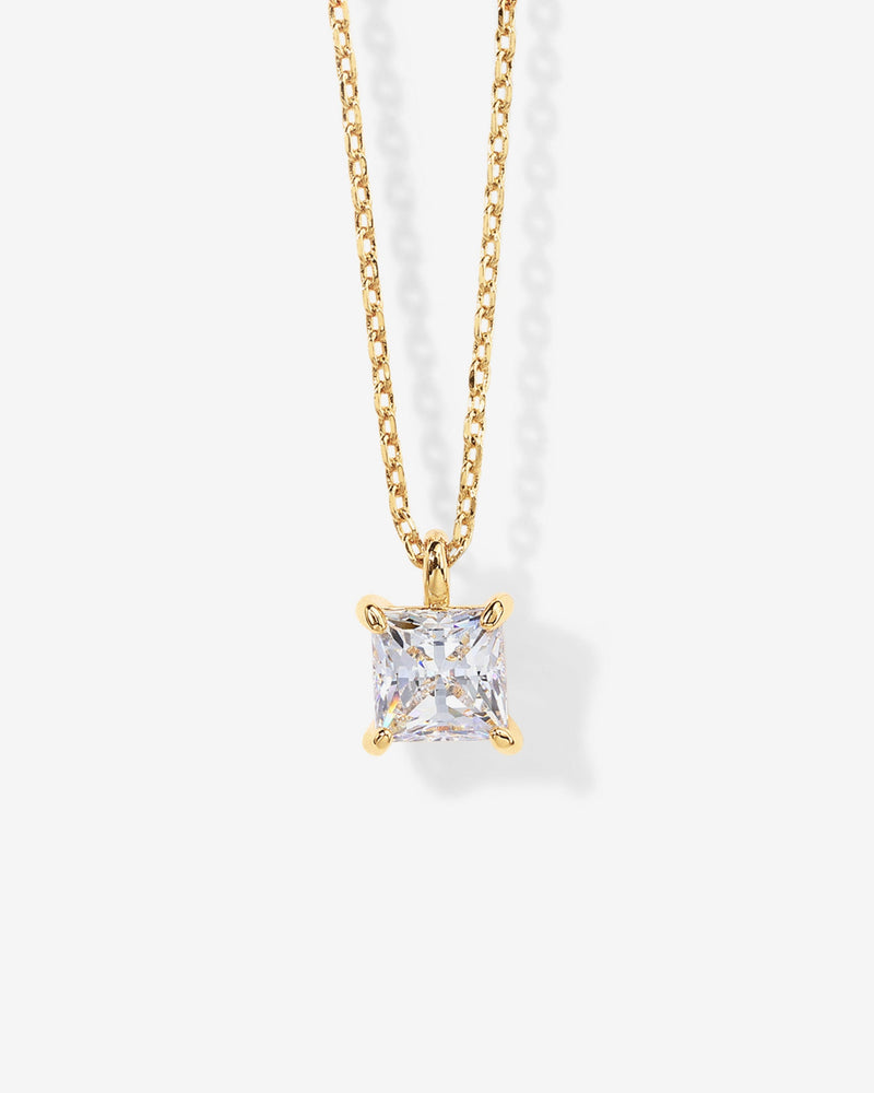 Swarovski Princess Cut Solitaire Pendant Necklace