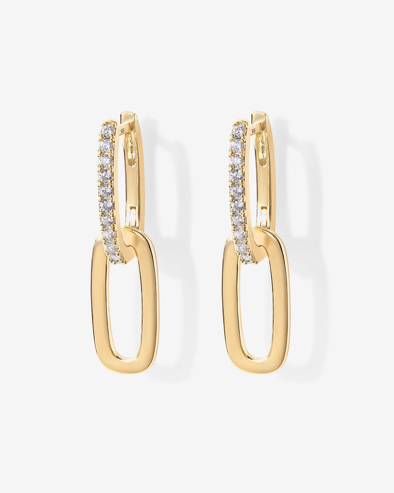 PAVOI - Cubic Zirconia Convertible Paperclip Link Earrings