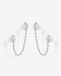 PAVOI - Chained Luminescence Double Piercing Earrings