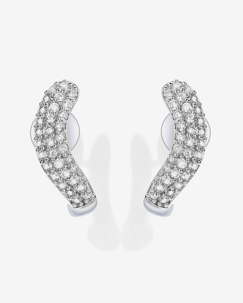 Rhodes Cubic Zirconia Wavy Studs