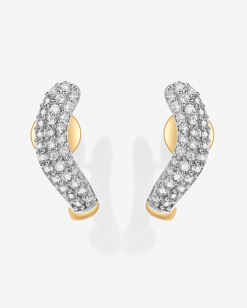 Rhodes Cubic Zirconia Wavy Studs