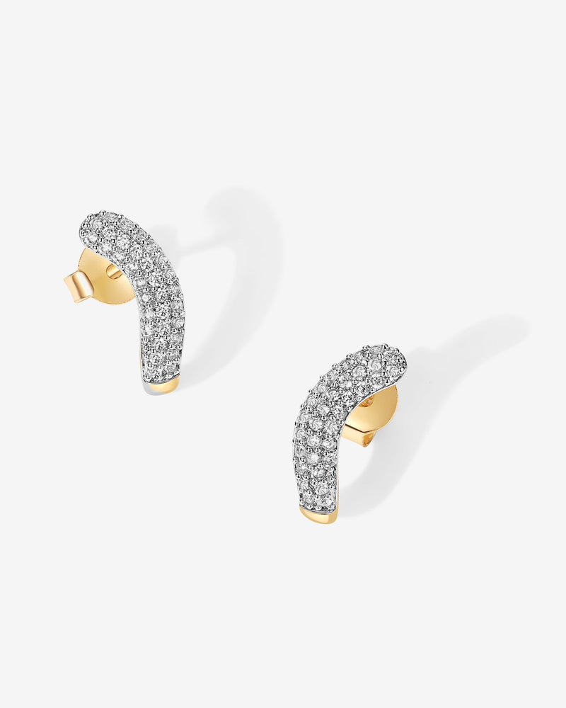 Rhodes Cubic Zirconia Wavy Studs