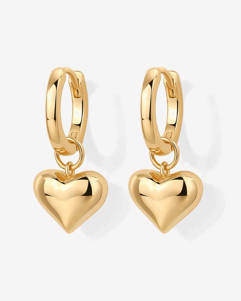 PAVOI - Heart Charm Earrings