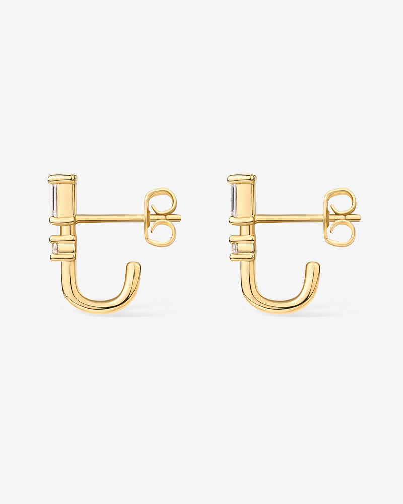 PAVOI - Baguette Half Huggie Earrings