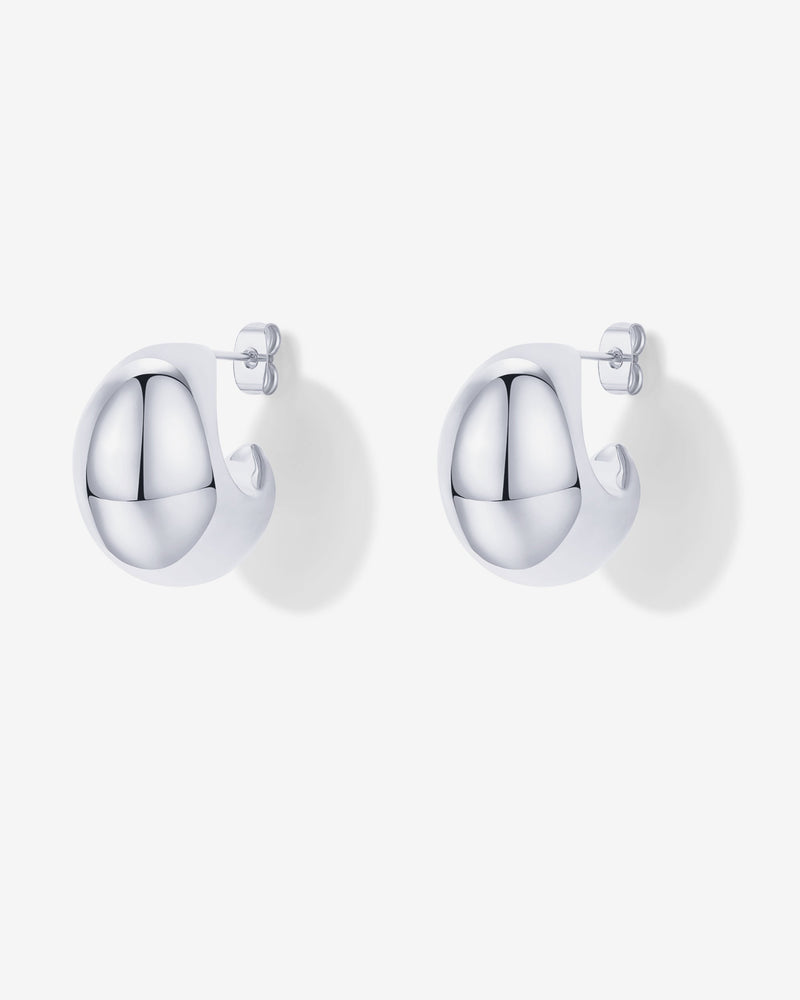 PAVOI - Chunky Dome Hoop Earrings