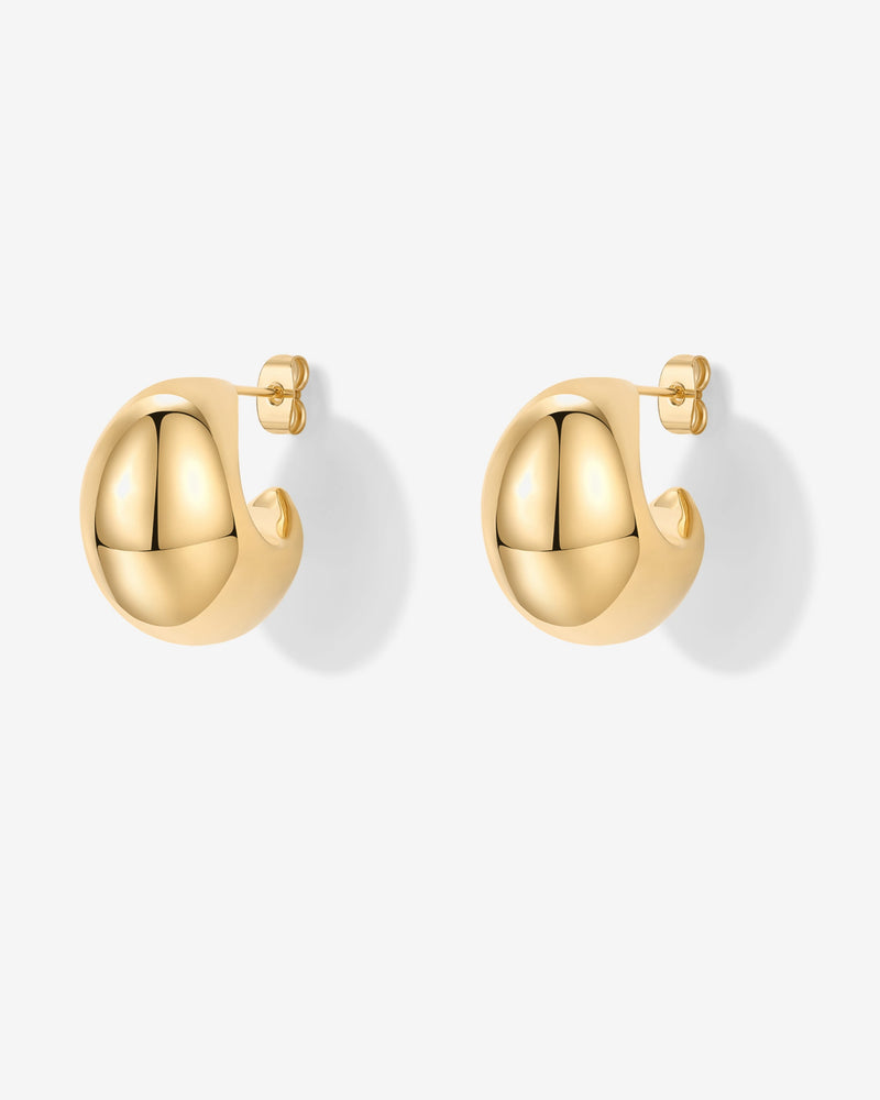 PAVOI - Chunky Dome Hoop Earrings