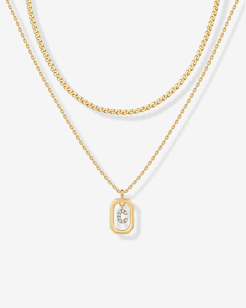 Singapore Initial Layering Necklace