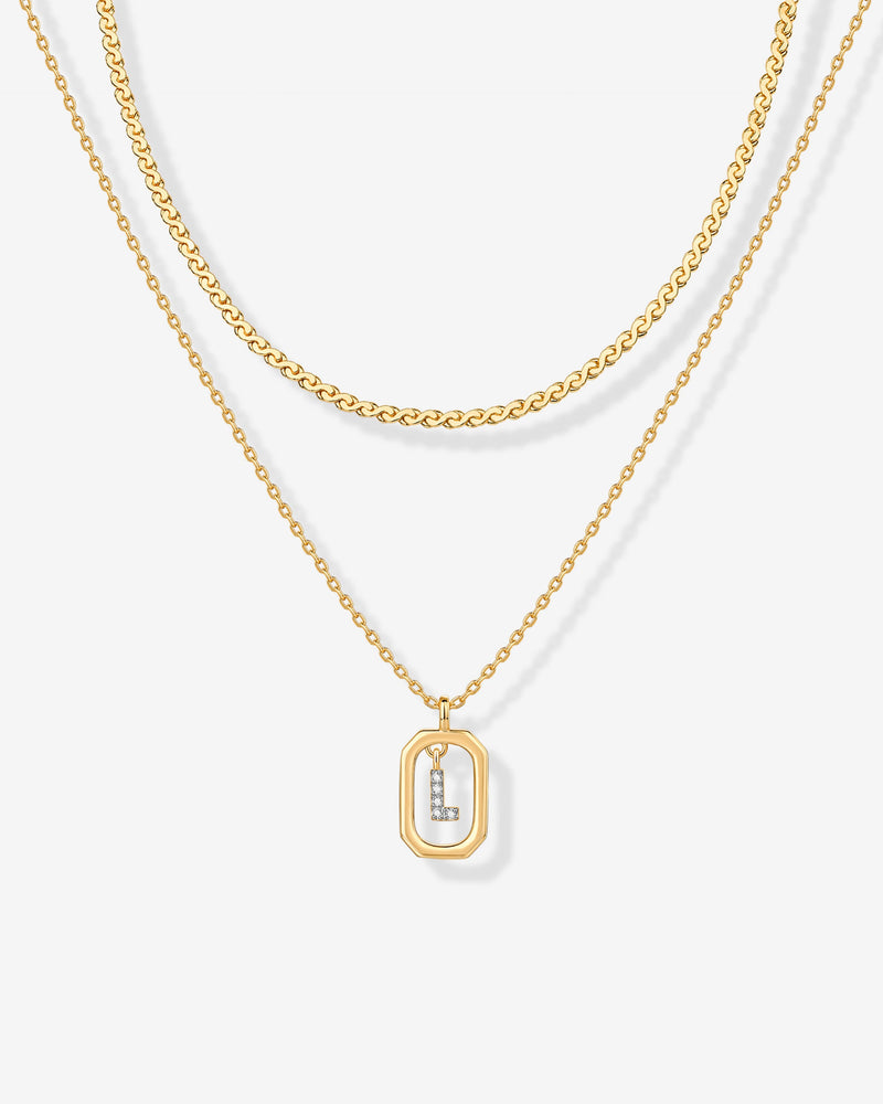 Singapore Initial Layering Necklace