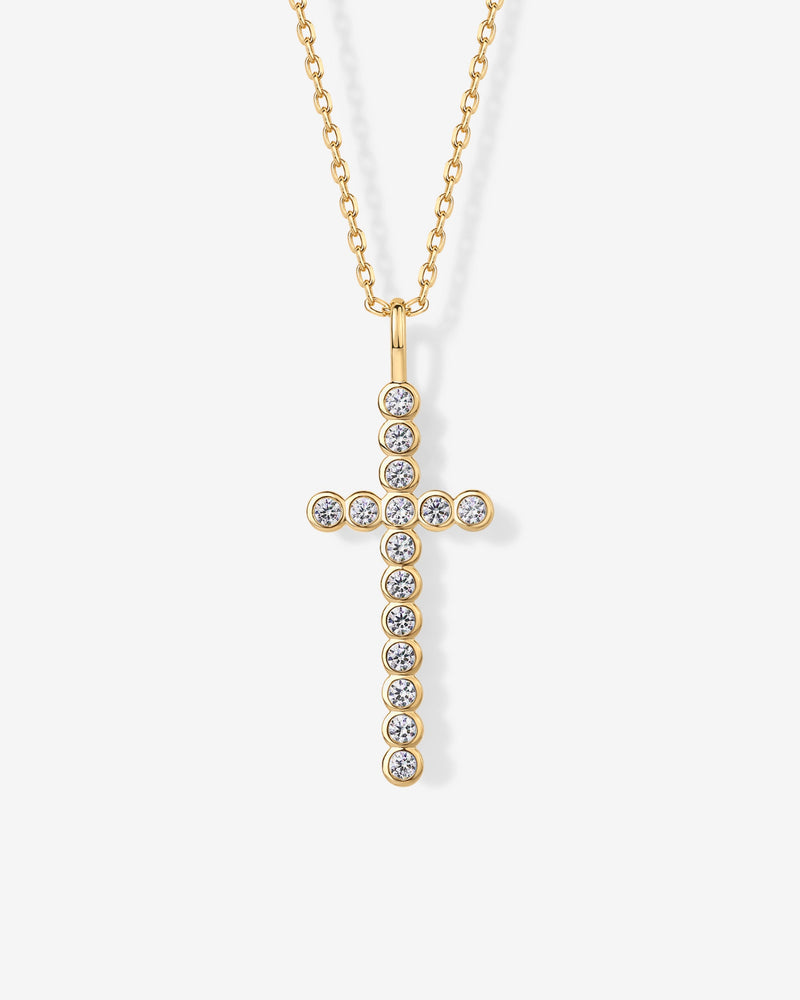 PAVOI - Cross Bezel Pendant