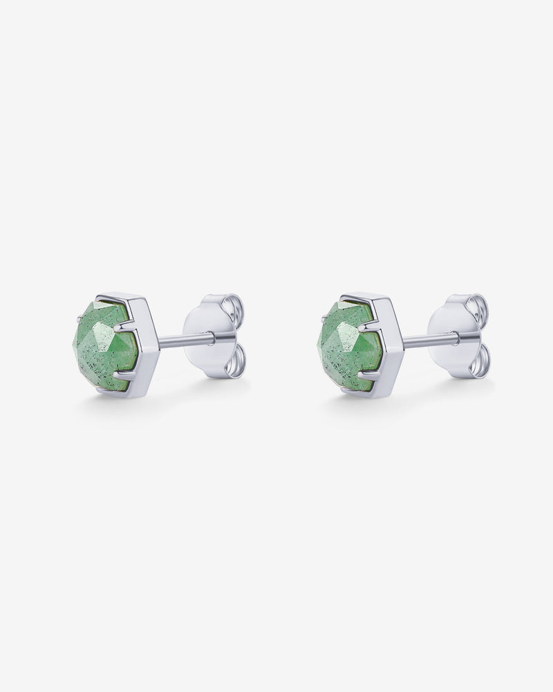 PAVOI - Hexagon Gemstone Stud Earrings