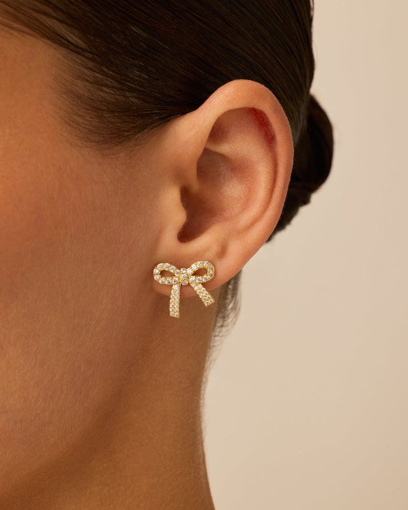 PAVOI - Cubic Zirconia Bow Stud Earrings