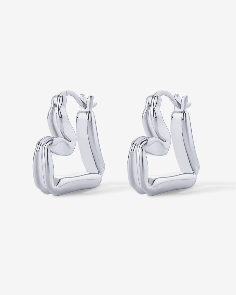 PAVOI - Graphic Heart Hoop Earrings