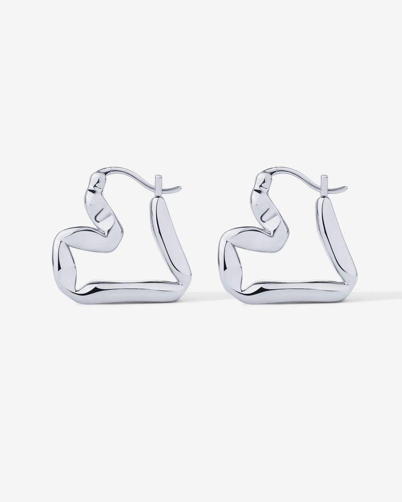 PAVOI - Graphic Heart Hoop Earrings