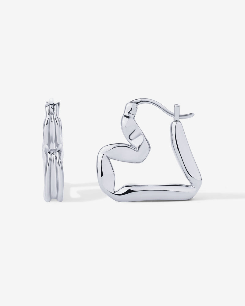 PAVOI - Graphic Heart Hoop Earrings